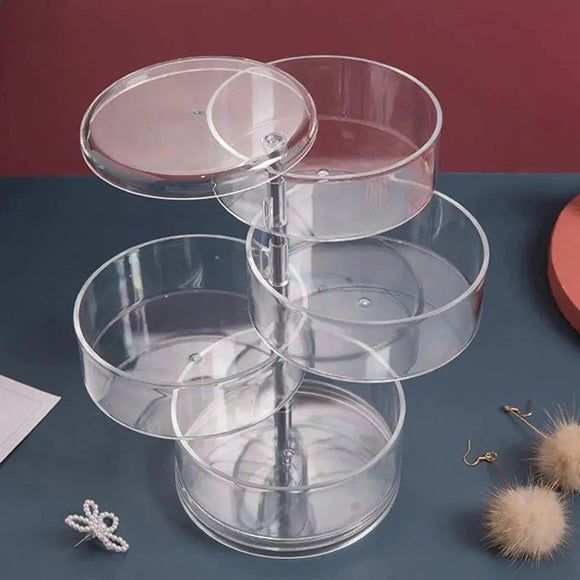 5 Layer Transparent Rotating Jewelry Box