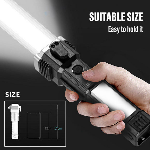 Multi-Function Emergency Hammer Flashlight