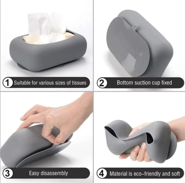 Silicone Suction Tissue Box Holder.