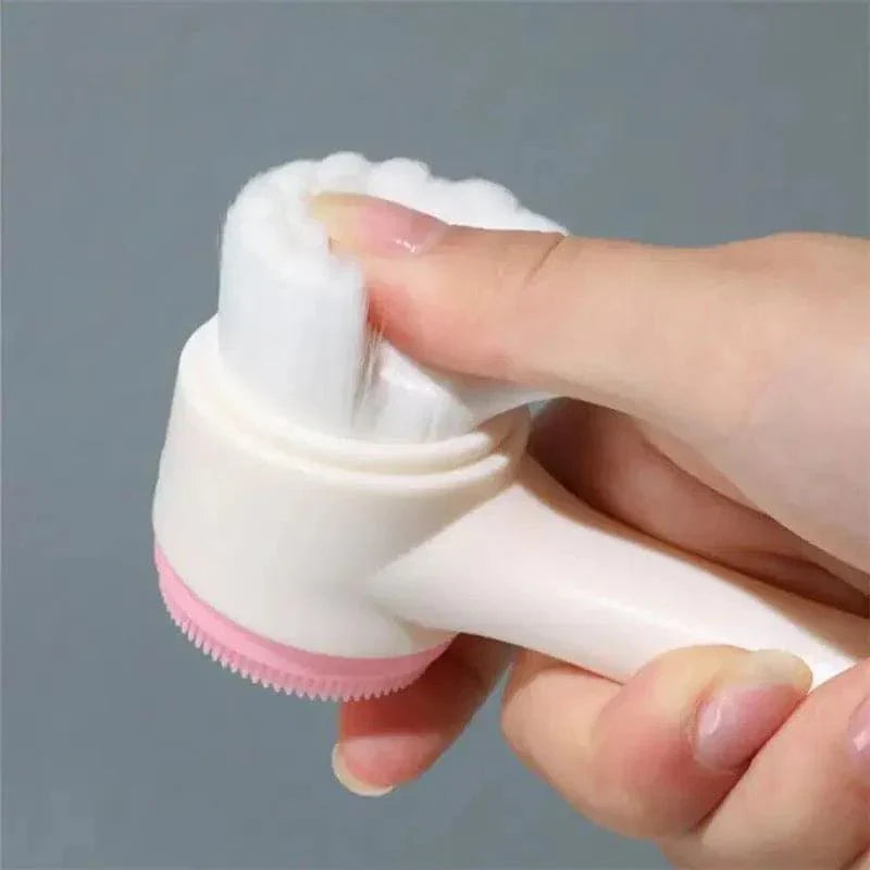 Double Sided Silicone Facial Cleanser Brush for Deep Cleansing and Exfoliation