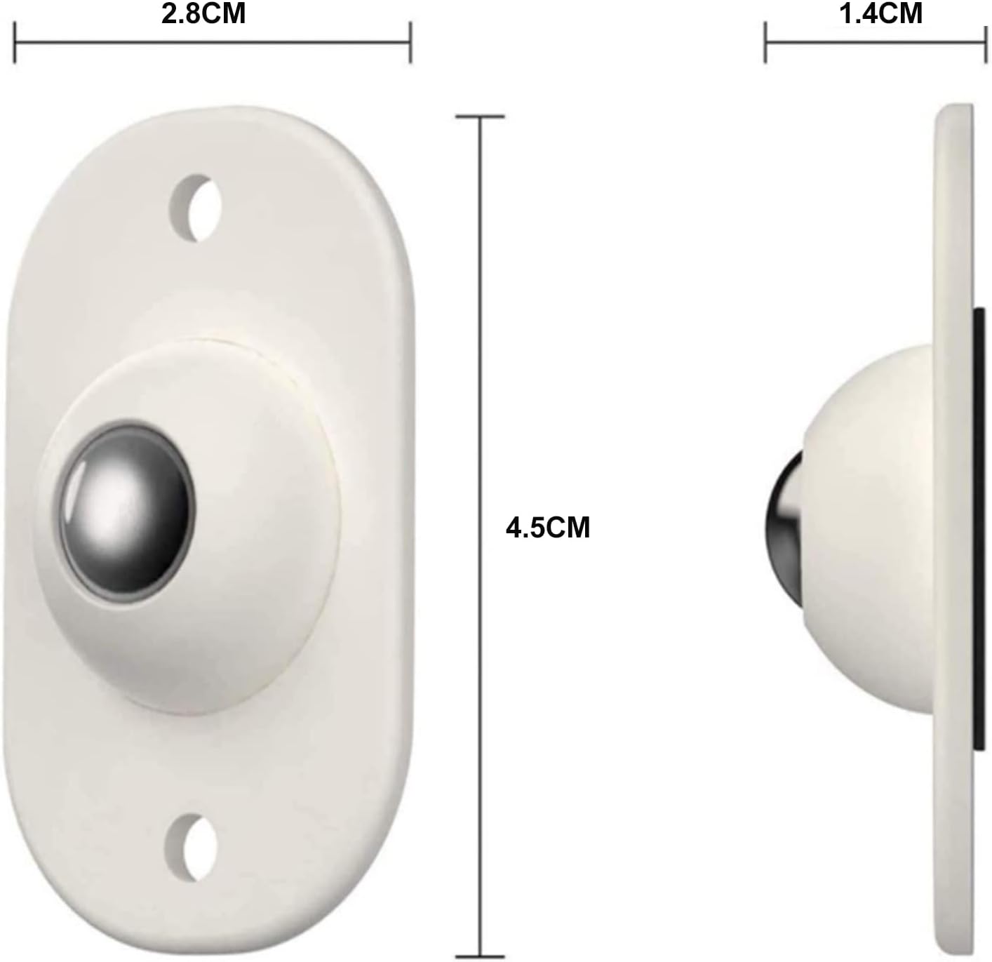 Self Adhesive Caster Wheels,Stainless Steel Mini Swivel Caster Wheels with 360 Degree Rotation Sticky Pulley for Furniture Storage Boxes