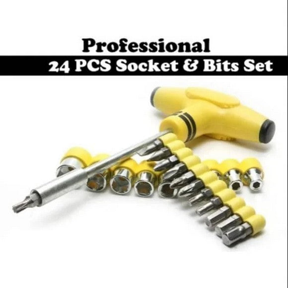 24 Pcs of Socket and Bits Set