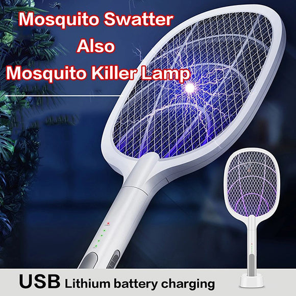 2 in 1 Electric Portable Mosquito Swatter Rechargeable