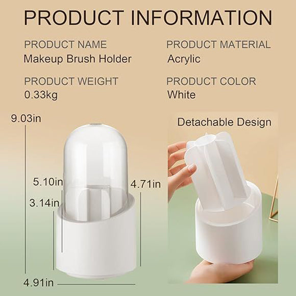 360 Rotating Makeup Brush Holder