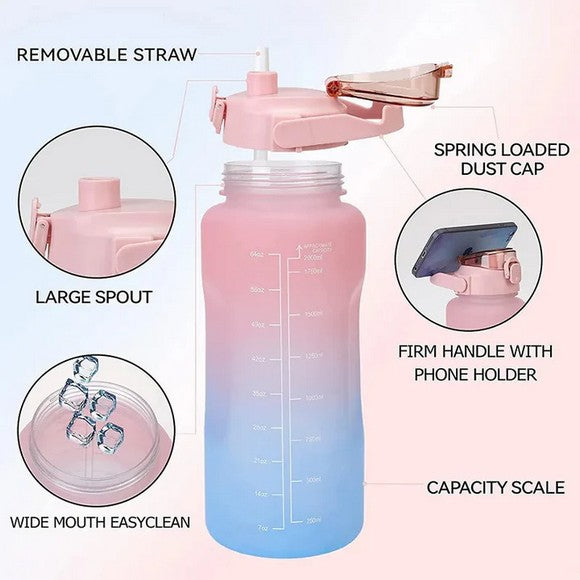 3 Pcs Motivational Water Bottle Set - Random