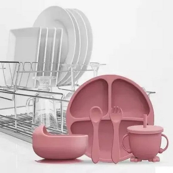 6pcs Silicone Baby Cutlery Feeding Set