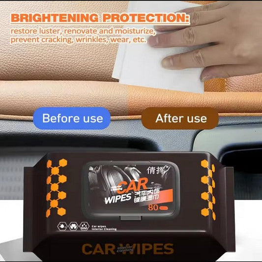 80pcs Dashboard Car Wipes