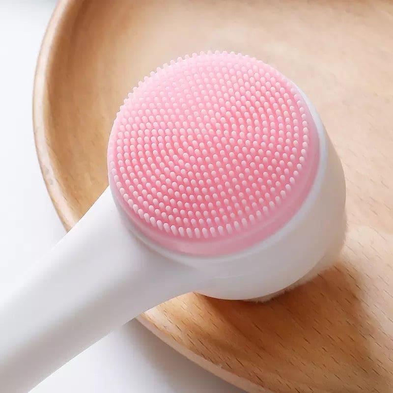 Double Sided Silicone Facial Cleanser Brush for Deep Cleansing and Exfoliation