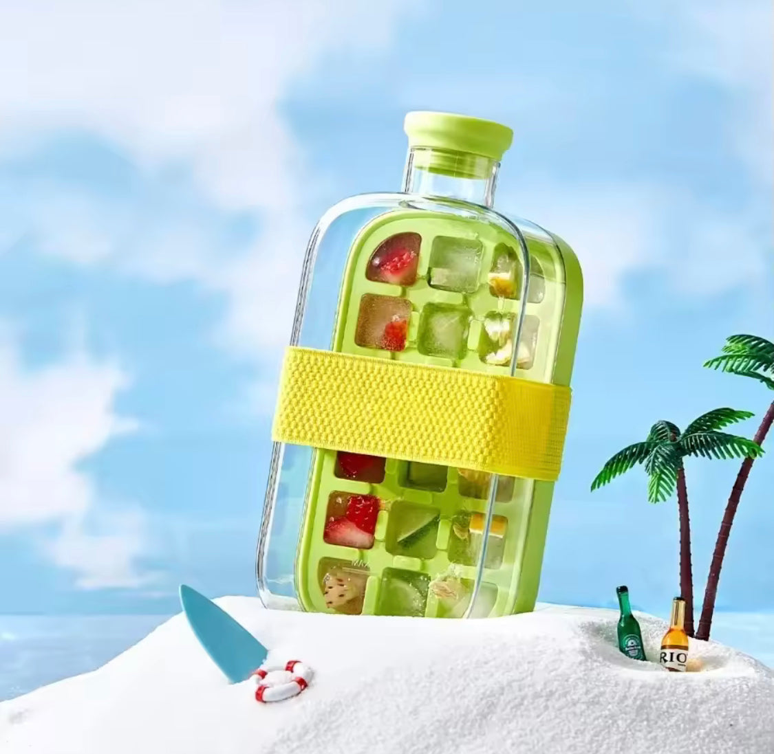 2 In 1 Ice Maker Ice Cube Bottle