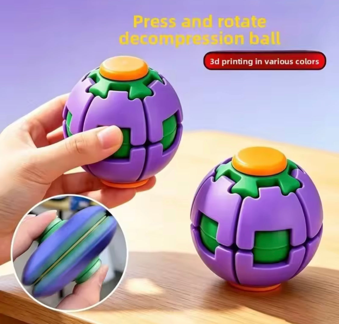 Press & Spin 3D Spinning Fidget Ball