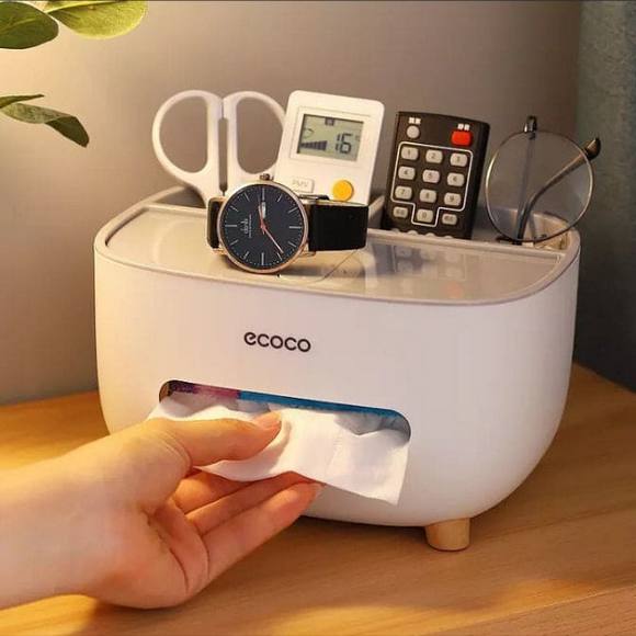 Ecoco Tissue Box Holder Multifunction