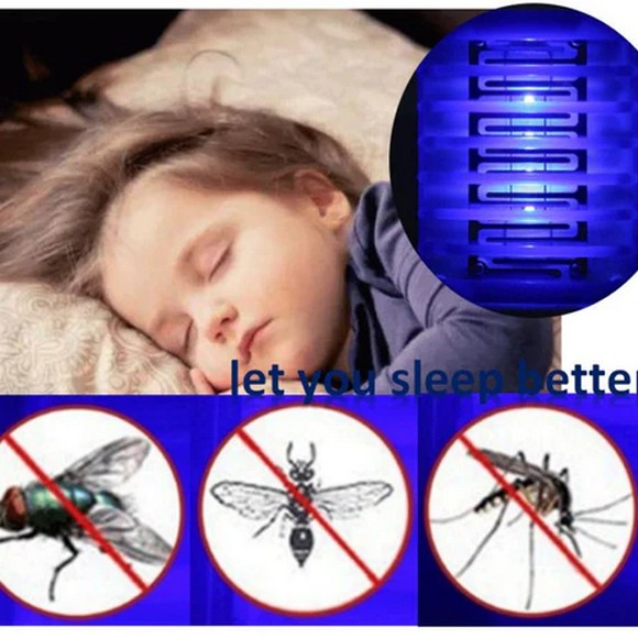Electric Mosquito Killer Lamp Insect Bug Zapper Night Light LED Repellent Trap