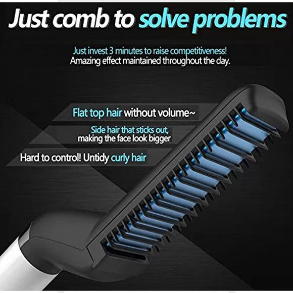 Hair And Beard Straightener Modelling Comb Ceramic-Iron Beard Comb