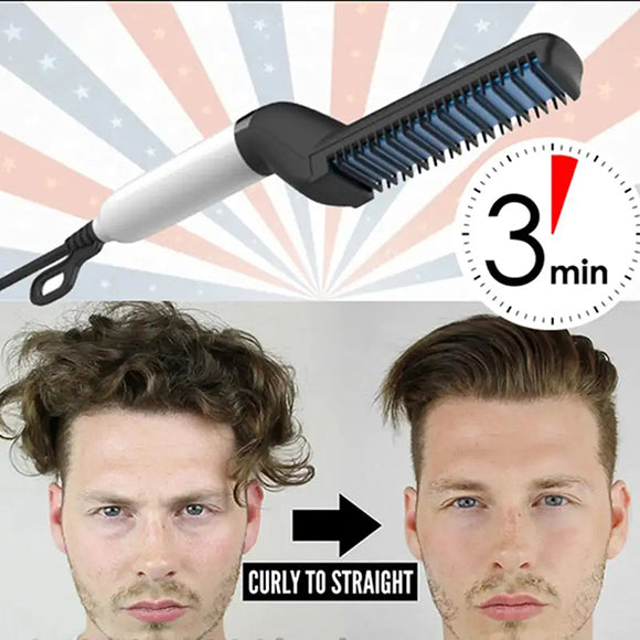 Hair And Beard Straightener Modelling Comb Ceramic-Iron Beard Comb