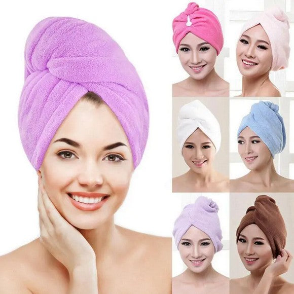 Pack of 4 Hair Dryer Cap Towel