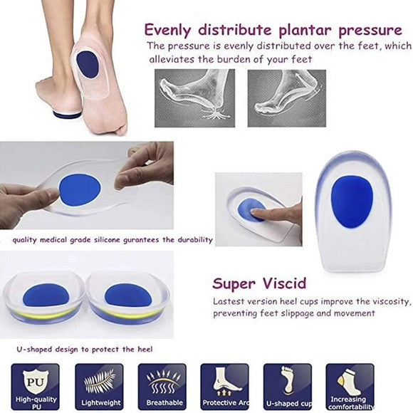 Heel Cups for Heel Pain Silicone