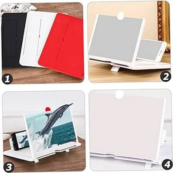 Mobile Phone Screen Magnifier Amplifier with Holder Stand