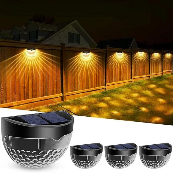 Pack Of 4 Waterproof Solar LED Wall Light Outdoor
