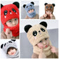 Panda winter Fleece Baby Cap set