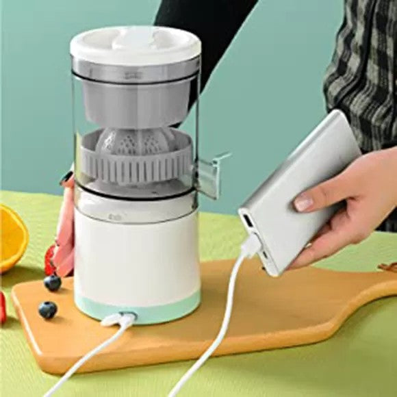 Portable Electric Citrus Juicer Rechargeable Hands-Free Masticating Orange Juicer Lemon Squeezer With USB And Cleaning Brush