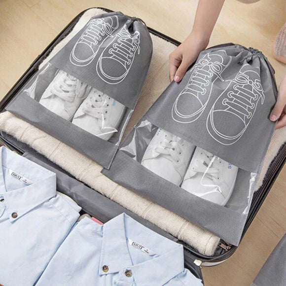 Pack of 10 Portable Travel Shoe Bag