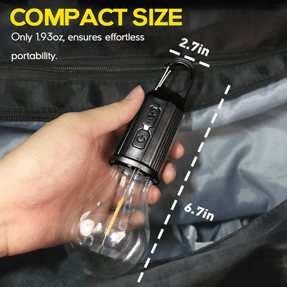 Rechargeable Hanging Bulb Light With 3 Modes