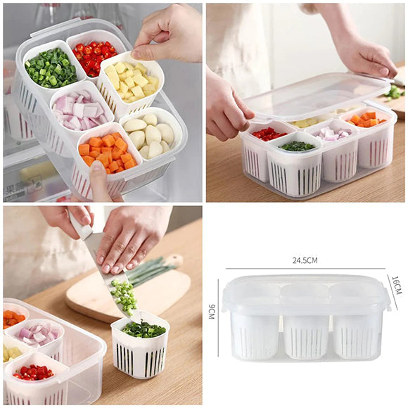 Refrigerator Food Fresh Box 6-In-1