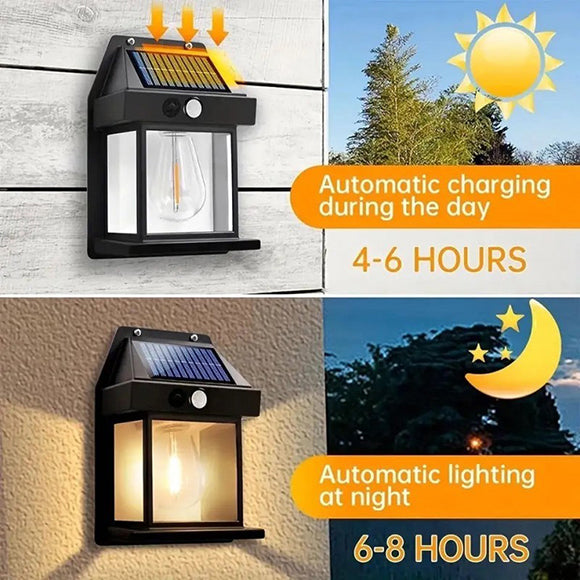 Solar Outdoor Wall Light With Motion Sensor
