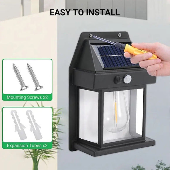 Solar Outdoor Wall Light With Motion Sensor