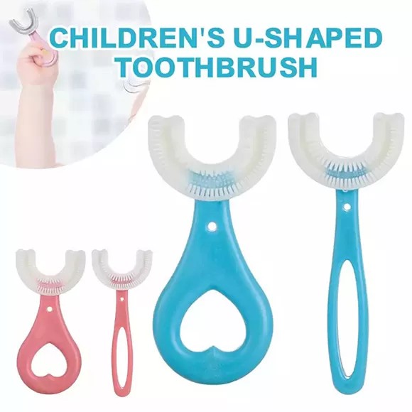 Pack of 2 U Shaped Toothbrush for Children