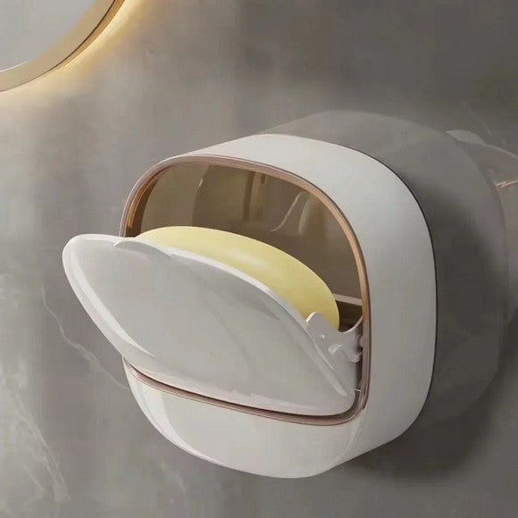 Wall Mounted Soap Box With Flip Cover