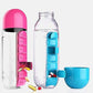 Water Bottle with Weekly Pill Organizer