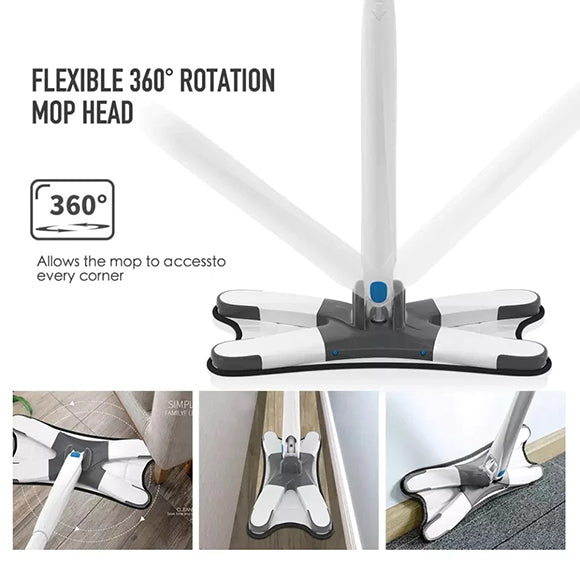 X-Type Microfiber Squeezing Twist Mop