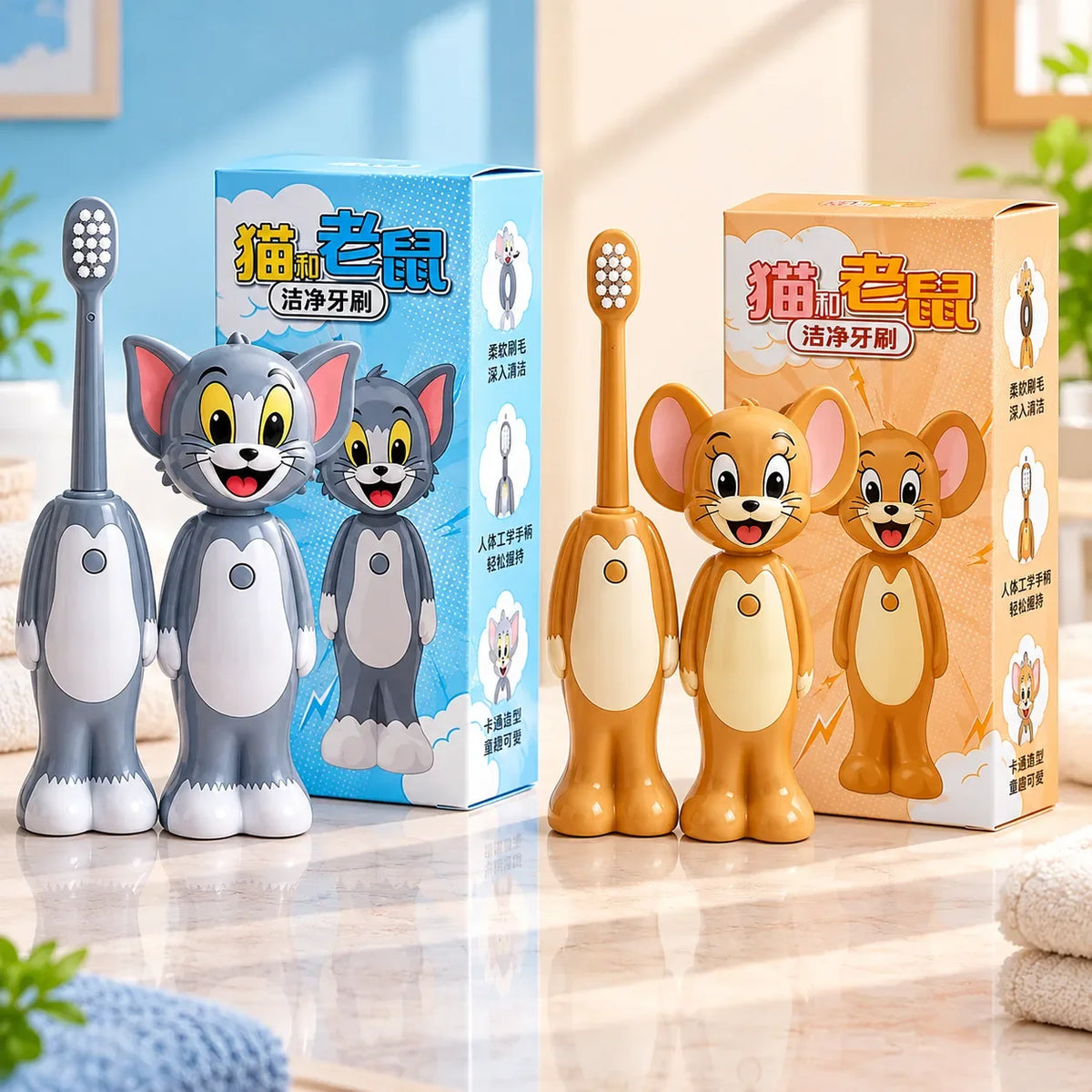 Tom & Jerry 2in1 Kids Toothbrush